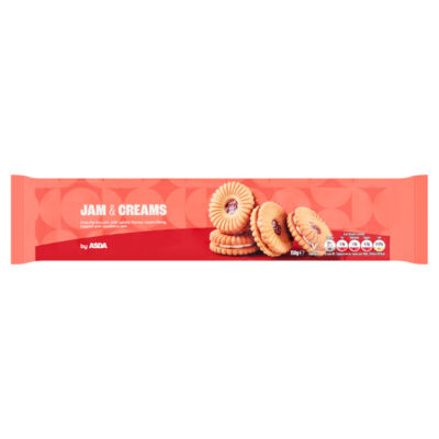 ASDA Jam & Creams Raspberry Sandwich Biscuits 150g