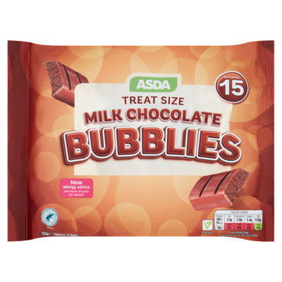 ASDA Treat Size Milk Chocolate Bubblies 150g - British product