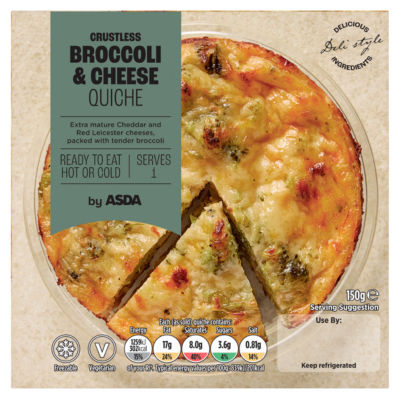 ASDA crustless broccoli and cheese quiche 150g - British product