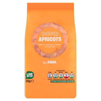 ASDA Chopped Apricots Dried Fruit 250g