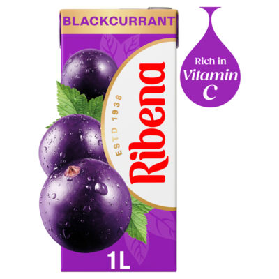 Ribena blackcurrant juice drink 1L, imported from the UK