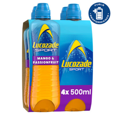 Lucozade Sport Mango & Passion Fruit Sports Drink 4 x 500ml