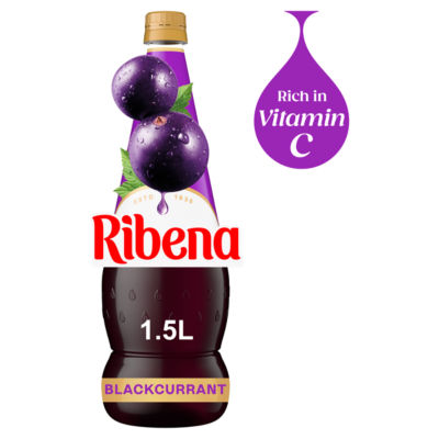 Ribena Blackcurrant Squash 1.5L, imported from the UK