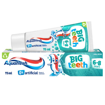 Aquafresh Kids Big Teeth Toothpaste 6-8 Years 75ml - British product