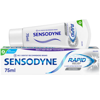 Sensodyne Rapid Relief Whitening Sensitive Toothpaste 75ml (British brand)