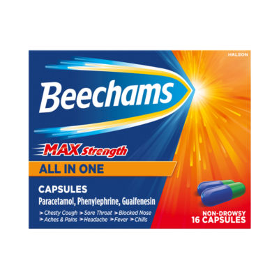 Beechams max strength cold and flu capsules 16s - British product