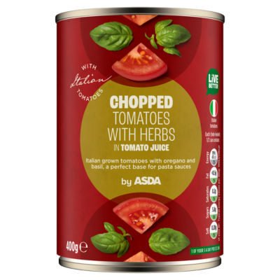 ASDA chopped tomatoes with herbs 400g - British product