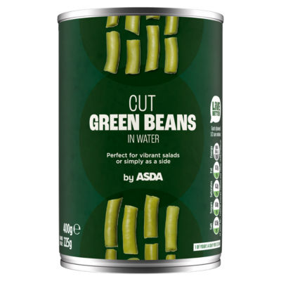 Asda Cut Green Beans In Water Vegetables 400g