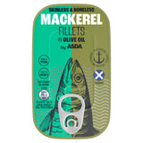 ASDA Mackerel Fillets in Olive Oil 125g - British product