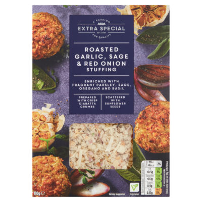ASDA Extra Special Roasted Garlic, Sage & Red Onion Dried Stuffing Mix 110g