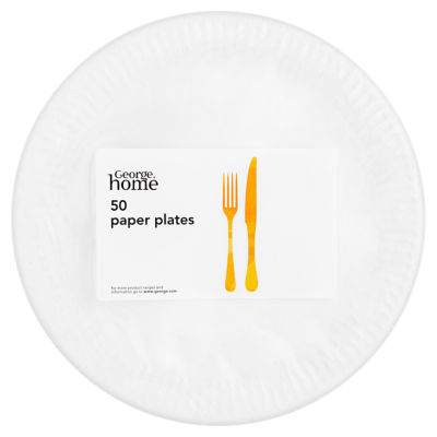 George Home White Value Paper Plates 30pk