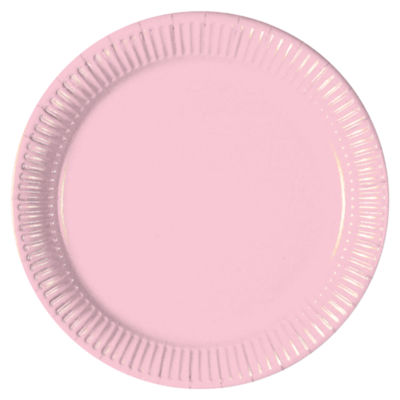 George Home light pink paper plates 12pk, UK version