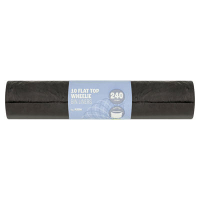 ASDA flat top wheelie bin liners 240 litres - British product