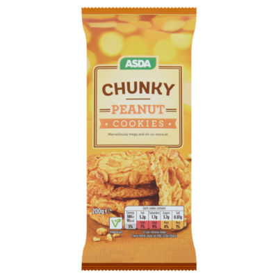 ASDA chunky peanut cookies 200g - British product