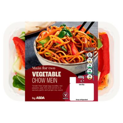 ASDA Main for Two Vegetable Chow Mein Chilled Noodle Meal 400g