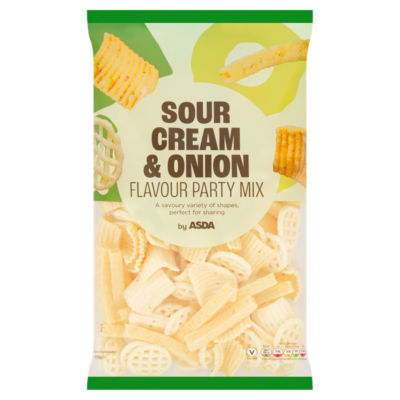 ASDA Sour Cream & Onion Flavour Party Mix Crisp Mix 150g
