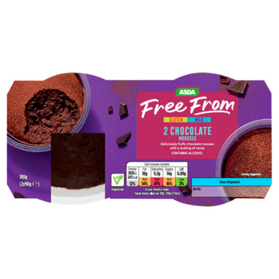 ASDA Free From Chocolate Mousses 180g - British product
