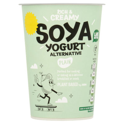 Plant Based by ASDA Plain Soya Yogurt Alternative 500g