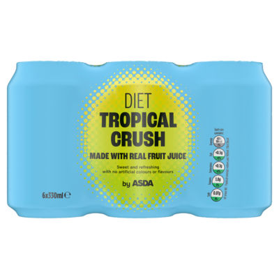 ASDA Diet Tropical Crush Low-Calorie Soft Drink 6 x 330ml