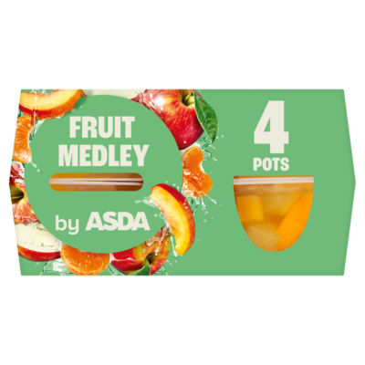 ASDA fruit medley pots 4 x 113g - British product