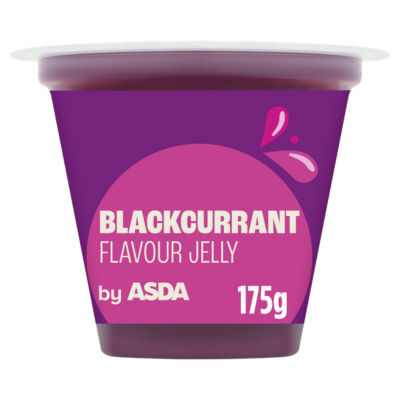 ASDA blackcurrant flavour jelly pot 175g - British product