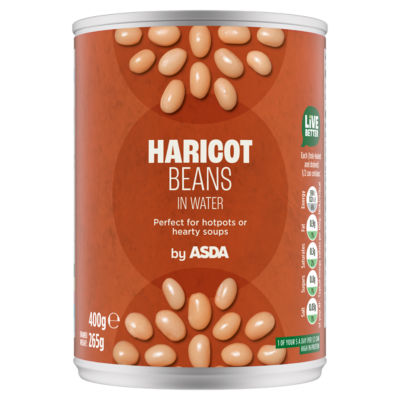 ASDA Haricot Beans in Water Canned Beans 400g