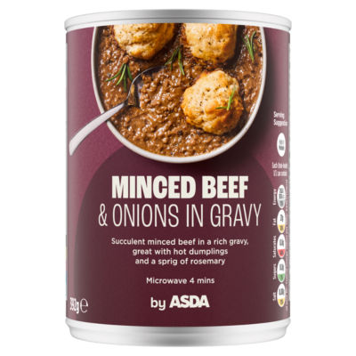 ASDA Minced Beef & Onions in Gravy Canned Meat Gravy 392g