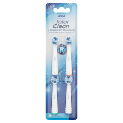 ASDA 4 Total Clean replacement brush heads - British product