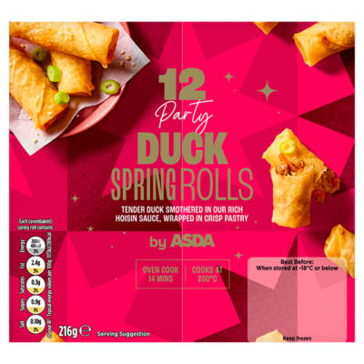 ASDA Party Duck Spring Rolls 216g - British product