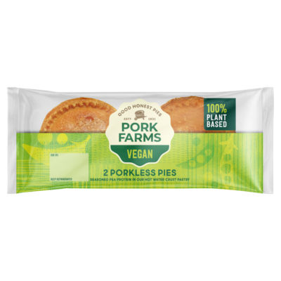 Pork Farms 2 Porkless Pies Vegan Pies 130g