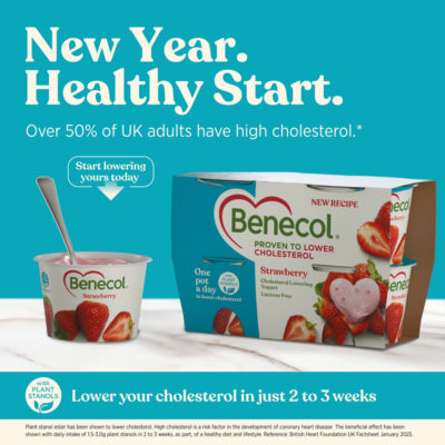 Benecol Strawberry Yogurt Lactose Free 4 x 115g - British product