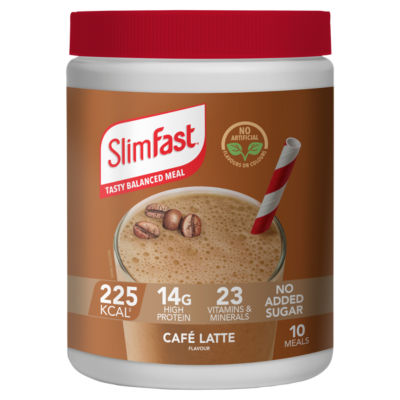 SlimFast Meal Replacement Shake Powder Cafe Latte 365g (British brand)