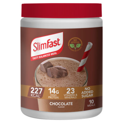 SlimFast meal replacement shake powder chocolate flavour 375g (British brand)