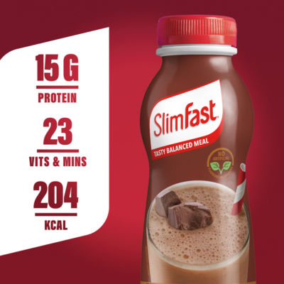 SlimFast meal replacement shake chocolate flavour 325ml (British brand)