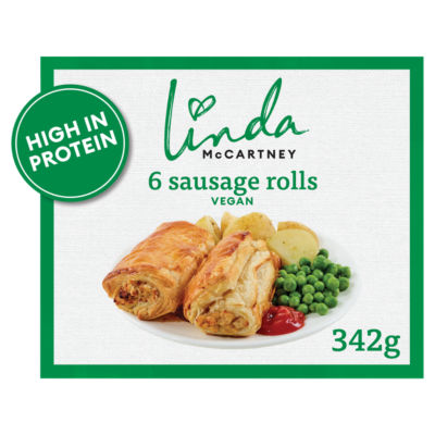 Linda McCartney's vegetarian sausage rolls 342g, UK version