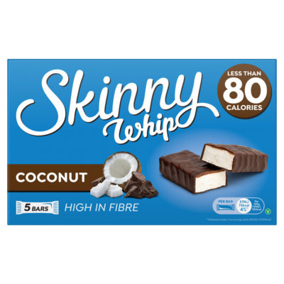 Skinny Whip coconut bars 5 x 20g (British brand)