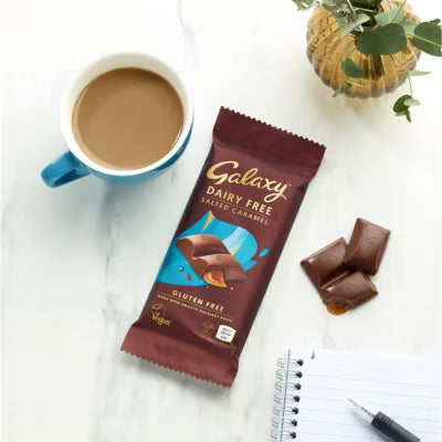 Galaxy dairy free salted caramel vegan chocolate bar 100g, UK version