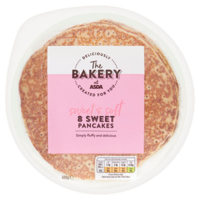 The Bakery sweet pancakes 8 pack 480g (British brand)