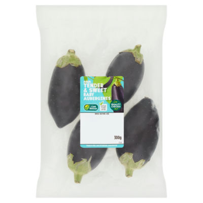 ASDA Tender & Sweet baby aubergines 300g - British product