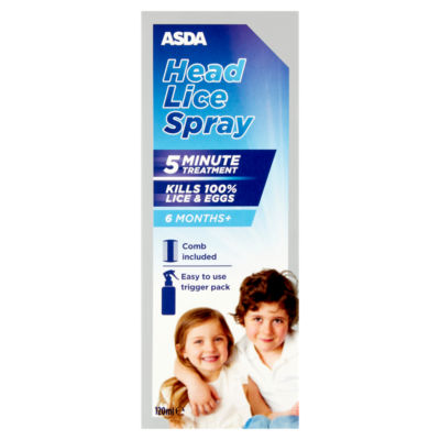 ASDA Head Lice Spray 6 Months+ Treatment 120ml
