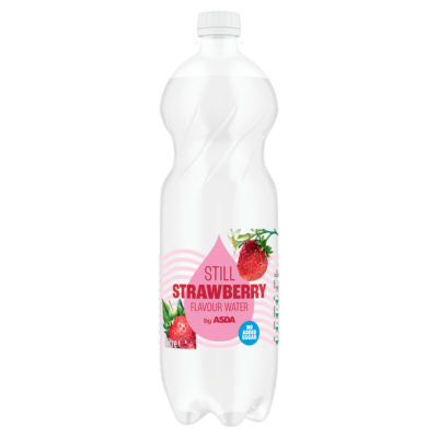 ASDA no added sugar strawberry flavour water 1 litre - British product