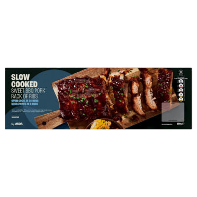 ASDA slow cooked BBQ pork ribs 600g - British product