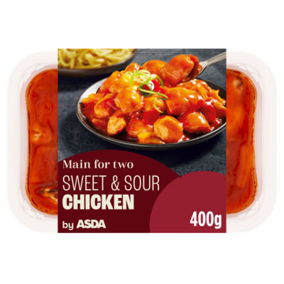 ASDA Main for Two Sweet & Sour Chicken Tray 400g - British product