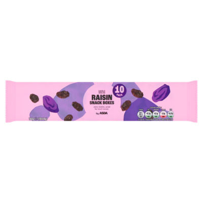 ASDA Mini Raisin Dried Fruit Snack Boxes 10 x 14g (140g)
