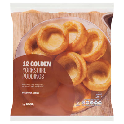 ASDA golden yorkshire puddings 12 pack 220g - British product