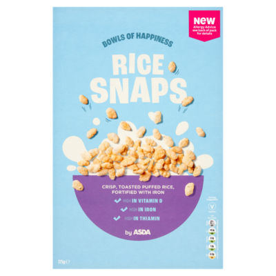 ASDA Rice Snaps Crisp Puffed Rice Cereal 375g