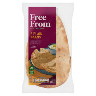 ASDA Plain Naan Bread 200g - British product