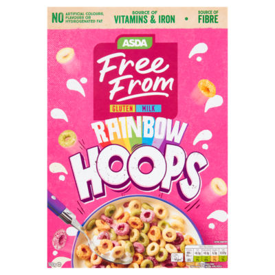 ASDA Free From Rainbow Hoops Gluten-Free Cereal Hoops 300g