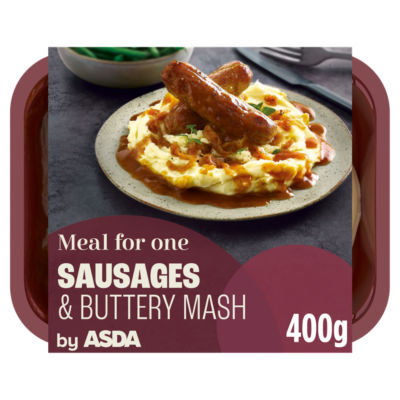 ASDA Sausages with Buttery Mash 400g - British product