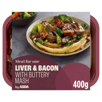 ASDA liver and bacon with mash 400g - British product
